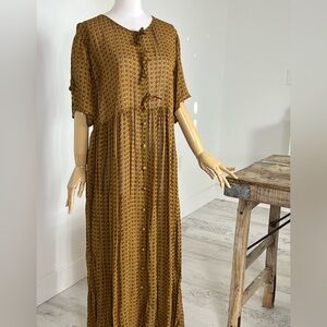 Vintage Carole Little Maxi Duster Dress Sheer 90s Grunge Dress Size‎ 12